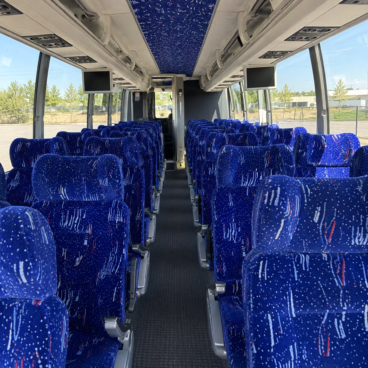 56 passenger charter bus interior